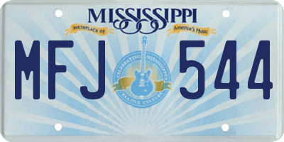 MS license plate MFJ544