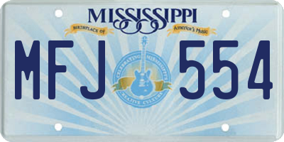 MS license plate MFJ554
