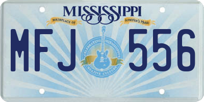 MS license plate MFJ556