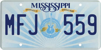 MS license plate MFJ559