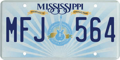MS license plate MFJ564