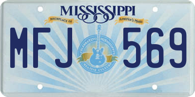 MS license plate MFJ569