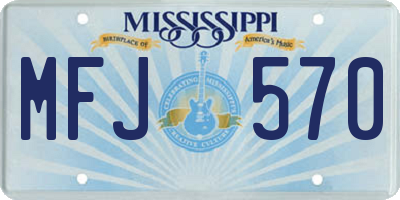 MS license plate MFJ570