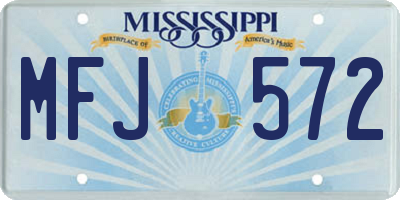 MS license plate MFJ572