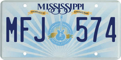 MS license plate MFJ574