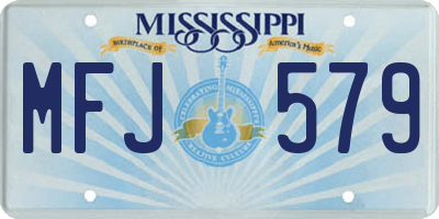 MS license plate MFJ579