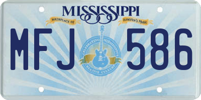 MS license plate MFJ586
