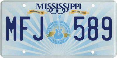 MS license plate MFJ589