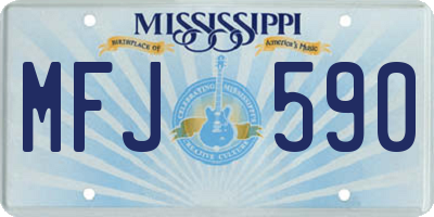 MS license plate MFJ590