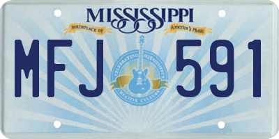 MS license plate MFJ591