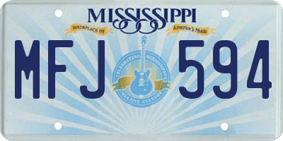 MS license plate MFJ594