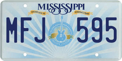 MS license plate MFJ595