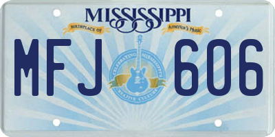 MS license plate MFJ606