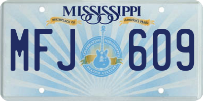 MS license plate MFJ609