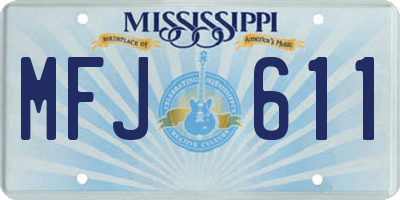 MS license plate MFJ611