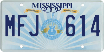 MS license plate MFJ614