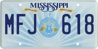 MS license plate MFJ618