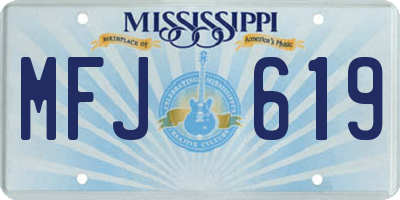 MS license plate MFJ619