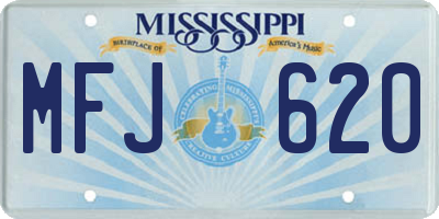 MS license plate MFJ620