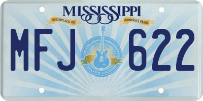MS license plate MFJ622