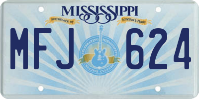 MS license plate MFJ624