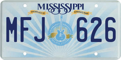 MS license plate MFJ626