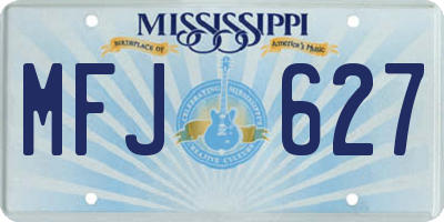 MS license plate MFJ627