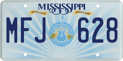 MS license plate MFJ628