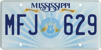MS license plate MFJ629