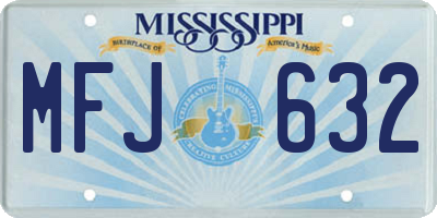 MS license plate MFJ632