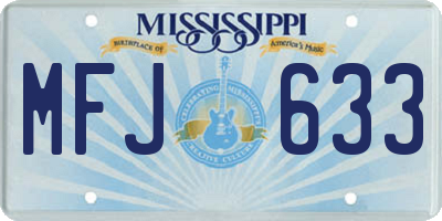 MS license plate MFJ633