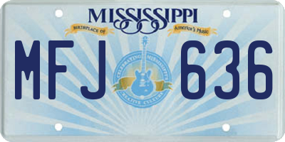 MS license plate MFJ636