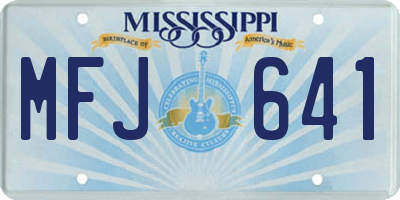 MS license plate MFJ641