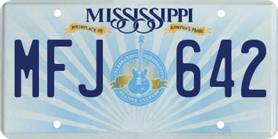 MS license plate MFJ642