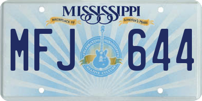 MS license plate MFJ644