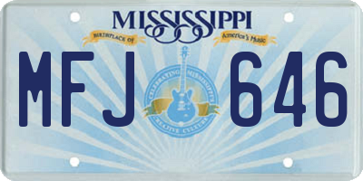 MS license plate MFJ646
