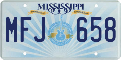 MS license plate MFJ658
