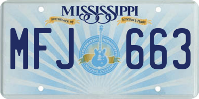 MS license plate MFJ663