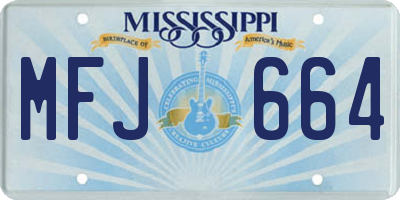 MS license plate MFJ664