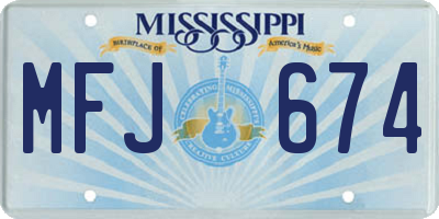 MS license plate MFJ674