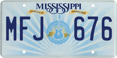 MS license plate MFJ676