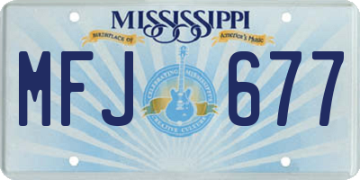 MS license plate MFJ677