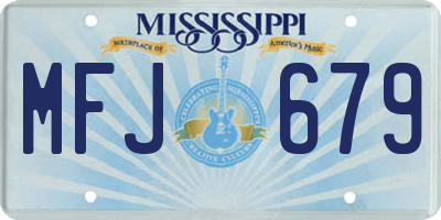 MS license plate MFJ679