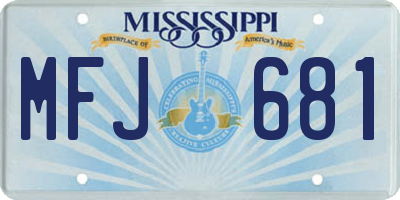MS license plate MFJ681