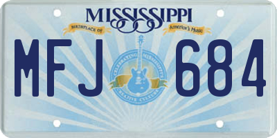 MS license plate MFJ684