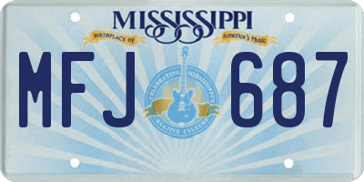 MS license plate MFJ687