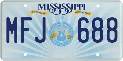 MS license plate MFJ688