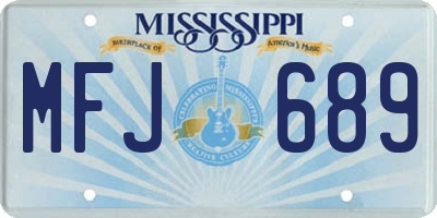 MS license plate MFJ689