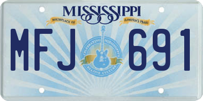 MS license plate MFJ691