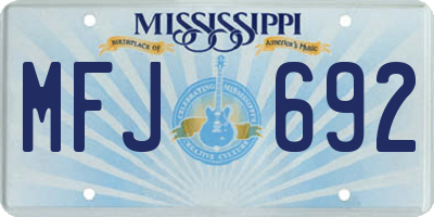 MS license plate MFJ692